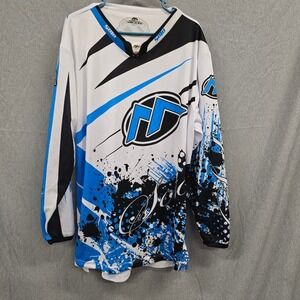 Marshall Racing‎ Solo MX Gear Motocross Jersey Blue White Black Large